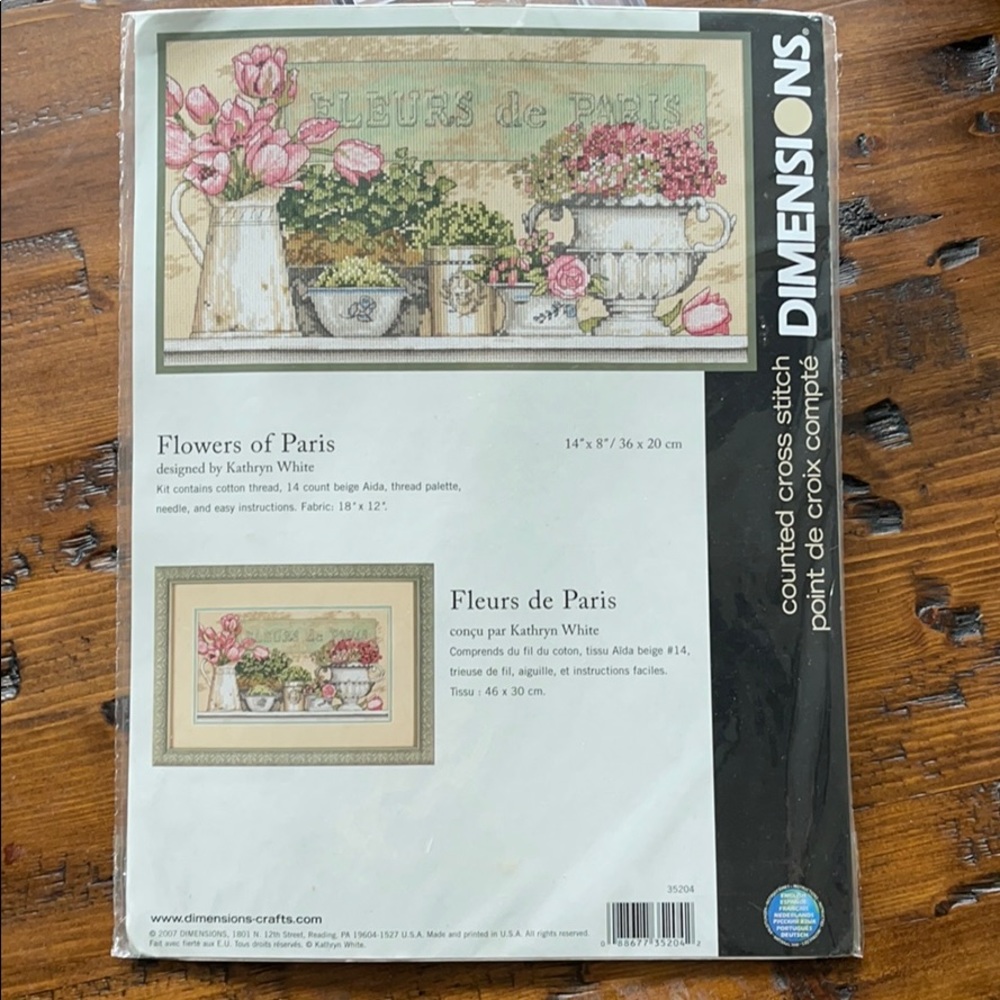 Dimensions Flowers of Paris Counted Cross-Stitch